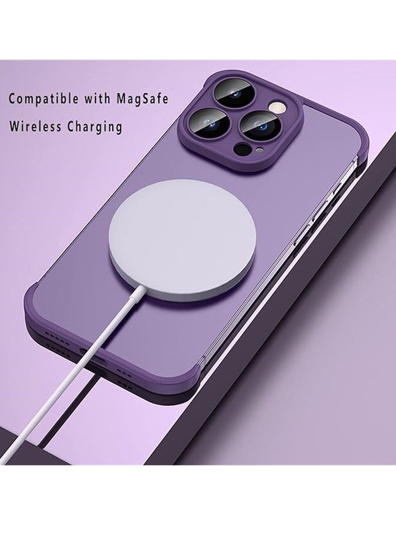 KASTWAVE جراب iPhone TPU Bumper، جراب بدون إطار Bumper مع واقي لعدسة الكاميرا لهاتف iPhone 15 Pro Max، تصميم نحيف بدون ظهر بدون إطار، TPU Bumper، تبديد ممتاز للحرارة، قطعة واحدة، أزرق - Image 5