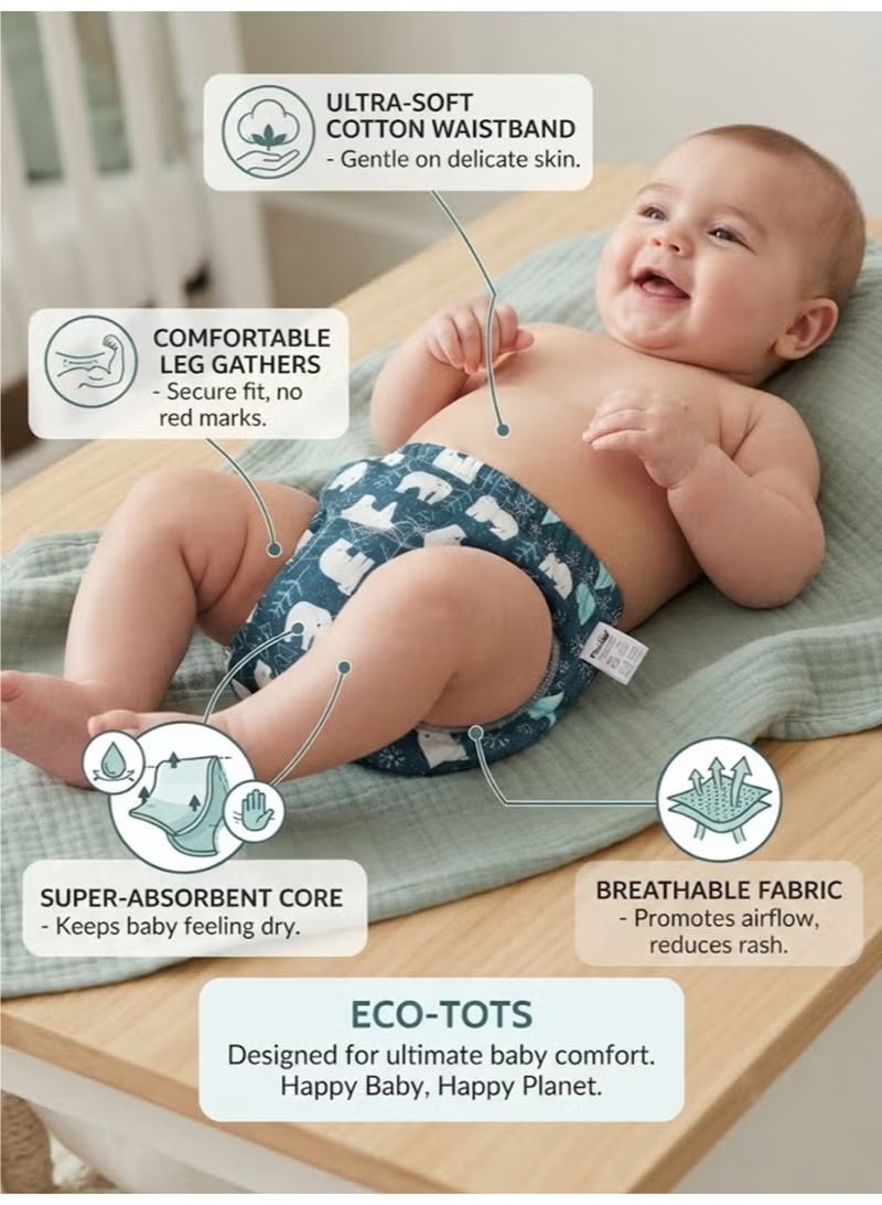 insular Baby Potty Training Underwear for Boys and Girls, 2 Pack Absorbent Training Pants for Toddlers with Printed Reusable Cotton Toilet Training Pants for 11-14kg Kids - Image 4