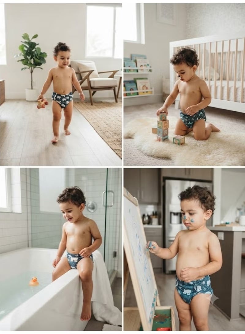 insular Baby Potty Training Underwear for Boys and Girls, 2 Pack Absorbent Training Pants for Toddlers with Printed Reusable Cotton Toilet Training Pants for 11-14kg Kids - Image 5