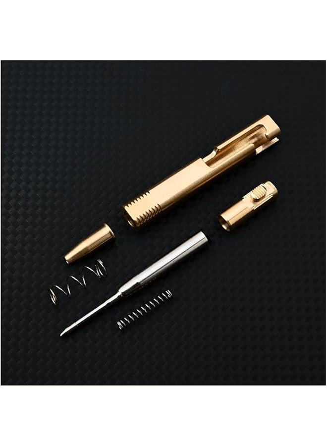 erorex Mini Brass Ballpoint Pen Bolt Action Edc Pen Ideal For Office Writing Signing Traveling Business And Special Gifts Brass  - Image 3