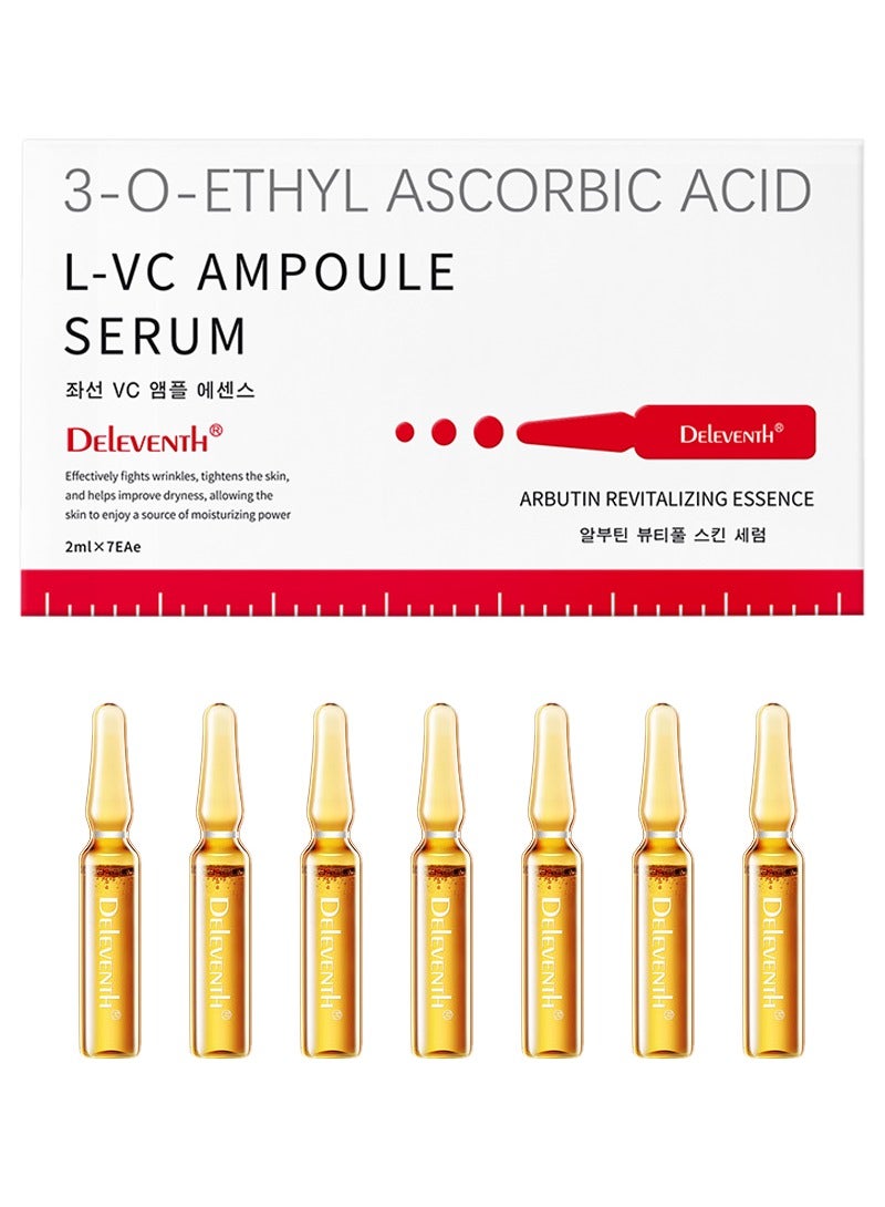 DEleventh Korean Brand Vitamin C Ampoule Serum 2ml × 7EAe / with Niacinamide (Vitamin B3) & Pro-Xylane, Anti-Aging, Brighten, Hydrate, and Smooth Skin, Creates a Radiant, Youthful Complexion - Image 1