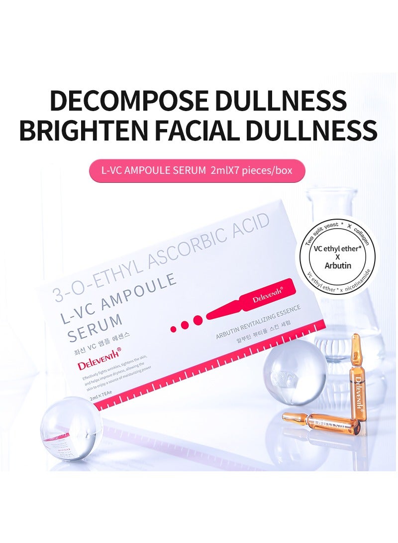 DEleventh Korean Brand Vitamin C Ampoule Serum 2ml × 7EAe / with Niacinamide (Vitamin B3) & Pro-Xylane, Anti-Aging, Brighten, Hydrate, and Smooth Skin, Creates a Radiant, Youthful Complexion - Image 2