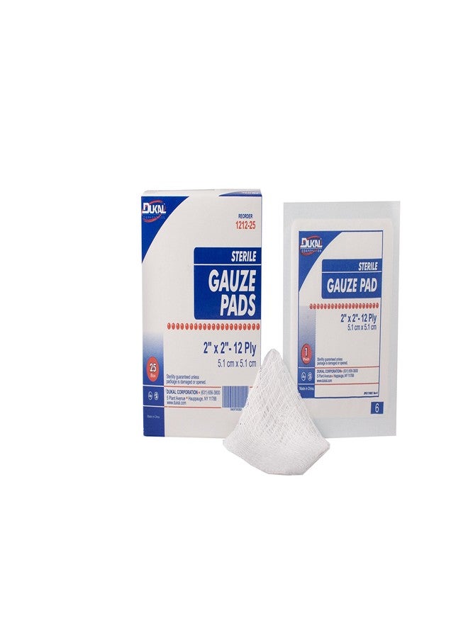 Dukal 1212-25 Gauze Sponge, 12-Ply, Sterile, 2" x 2", Pack of 600