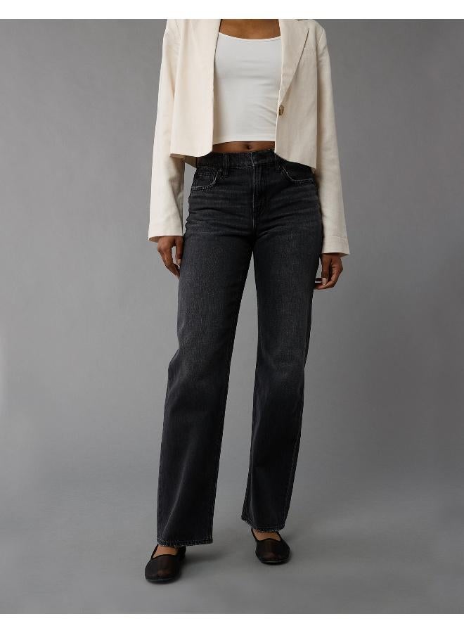 امريكان ايجل جين سترجيد عالي الخصر بقصة مستقيمة - Image 1