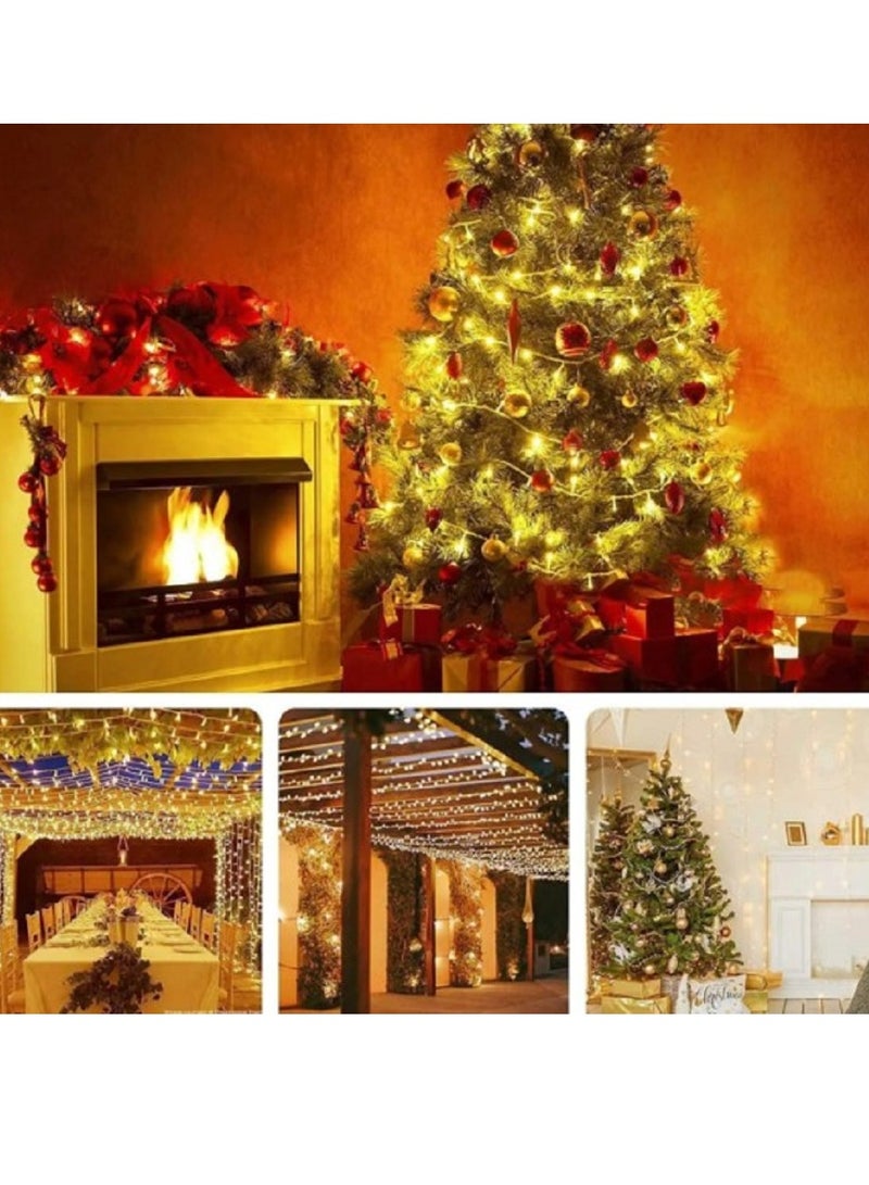 ماركة غير محددة أضواء خرافية خارجية مقاومة للماء بطول 50 مترًا و500 مصباح LED IP44 و8 أوضاع لتزيين الحديقة وأعياد الميلاد وحفلات الزفاف ورمضان وعيد الفطر  - Image 3
