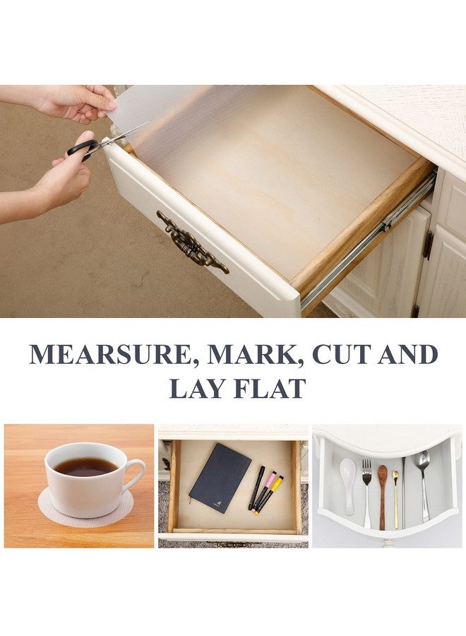 ElastPro حصيرة/ورقة EVA شفافة قابلة للغسل ومضادة للانزلاق (60 سم × 3 م) للاستخدام في الثلاجة، بطانة الرفوف، الطاولة، درج المطبخ (نقش ماسي، شفاف) - Image 2