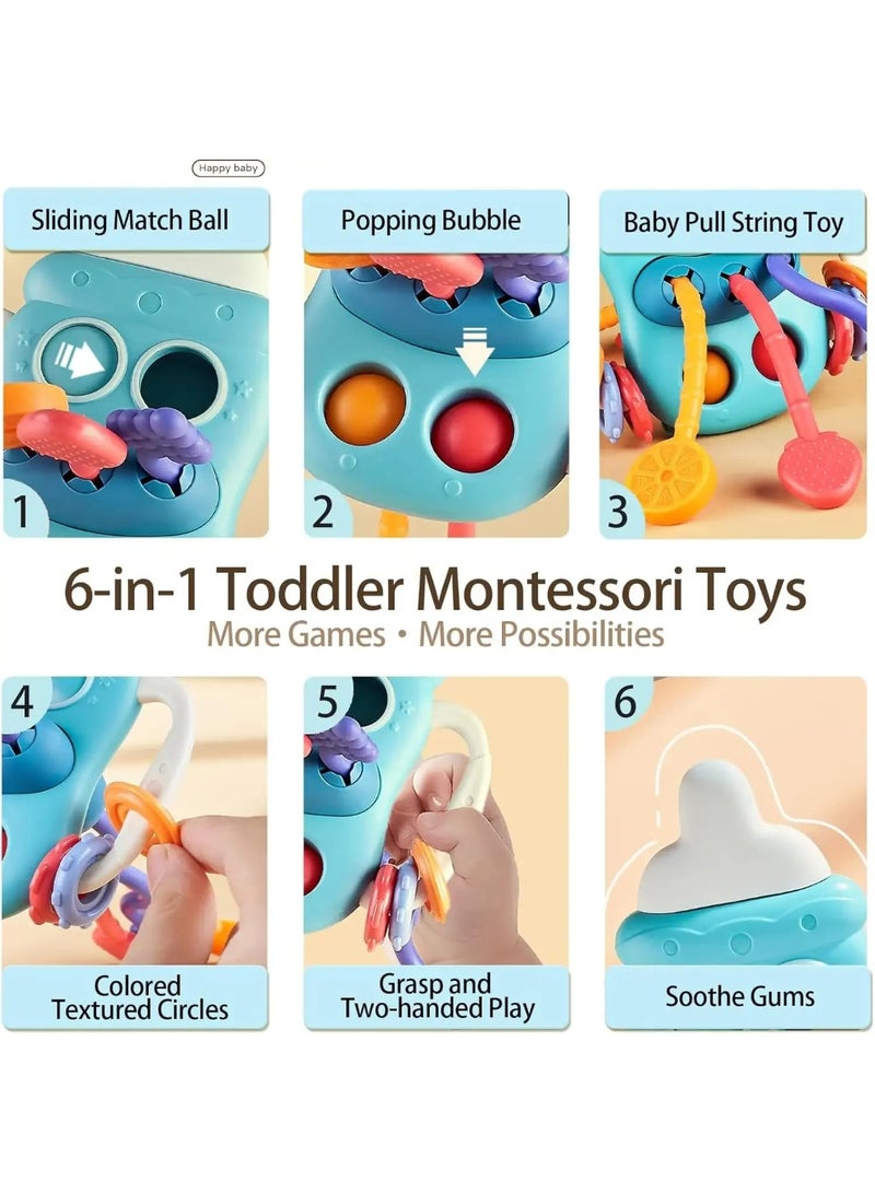 5-in-1 Sensory Toy for Babies - Montessori Baby Toy - Pull String Toy for Toddlers - Silicone Pull String Toy - Pop It Sensory Toy - Montessori Sensory Activity Toy - Baby Sensory Toy - Fine Motor Skills Toy - Educational Toy for Babies - Multi-Activity Baby Toy - Fidget Toy for Kids - Hand-Eye Coordination Toy - Toddler Activity Toy - Sensory Development Toy - Baby Travel Toy - Portable Baby Toy - Interactive Learning Toy - Baby Busy Toy - Silicone Educational Toy - Pull & Push Activity Toy - Baby Development Toy - Finger Training Toy - Tactile Sensory Toy - Toddler Learning Toy - Baby Activity Toy - Pop Bubble Toy - Sliding Ball Toy - Montessori Busy Cube - 5-in-1 Baby Activity Toy - Image 3