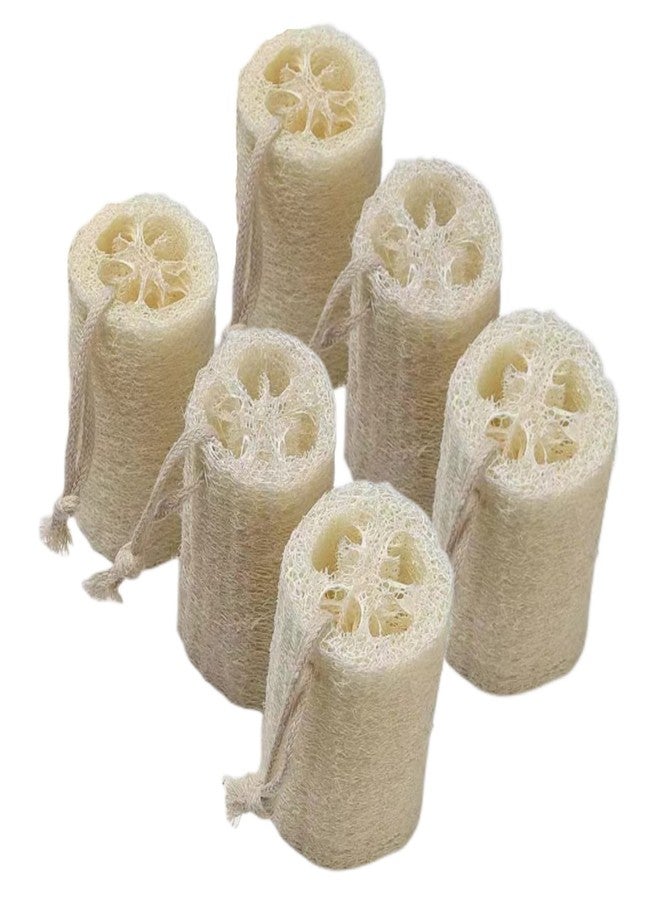 ENLAYER Natural Loofah Sponge Exfoliating Body Sponge Scrubber, Natural Loofah Exfoliating Bath Scrubber for Adults for Adults, Men and Women Shower (6PCS) - Image 1