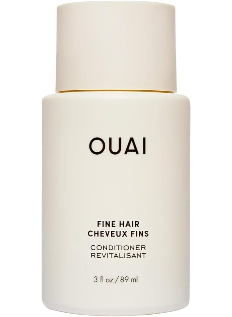 أواي OUAI Fine Hair Conditioner Travel Size - Volumising Conditioner for Fine Hair - Keratin, Biotin + Chia Seed Oil - Adds Softness, Bounce + Volume - Free from Parabens, Sulfates, Phthalates - 89ml - Image 1