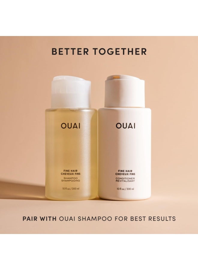 أواي OUAI Fine Hair Conditioner Travel Size - Volumising Conditioner for Fine Hair - Keratin, Biotin + Chia Seed Oil - Adds Softness, Bounce + Volume - Free from Parabens, Sulfates, Phthalates - 89ml - Image 4