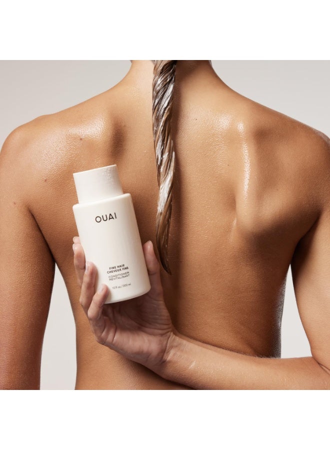 أواي OUAI Fine Hair Conditioner Travel Size - Volumising Conditioner for Fine Hair - Keratin, Biotin + Chia Seed Oil - Adds Softness, Bounce + Volume - Free from Parabens, Sulfates, Phthalates - 89ml - Image 3