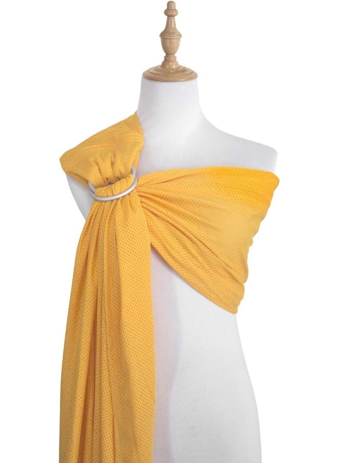 Vlokup حامل حلقة الماء للأطفال Vlokup | لفافة أطفال خفيفة الوزن وقابلة للتنفس مصنوعة من الشبك للأطفال، حديثي الولادة، الأطفال الصغار | مثالي للصيف، السباحة، المسبح، الشاطئ | رائع أيضاً للأب باللون الأصفر - Image 1