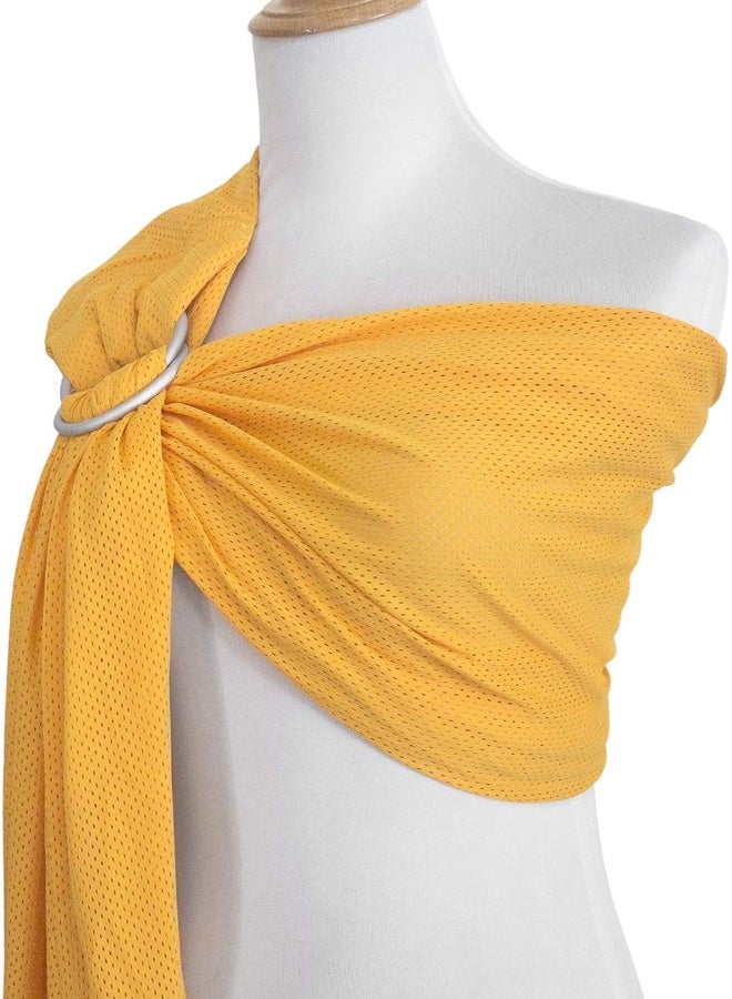 Vlokup حامل حلقة الماء للأطفال Vlokup | لفافة أطفال خفيفة الوزن وقابلة للتنفس مصنوعة من الشبك للأطفال، حديثي الولادة، الأطفال الصغار | مثالي للصيف، السباحة، المسبح، الشاطئ | رائع أيضاً للأب باللون الأصفر - Image 4