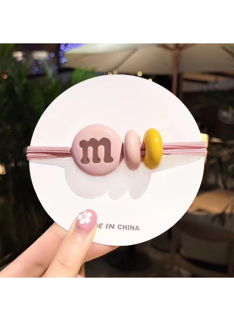 Generic Simple Temperament Hair Accessories 14# powder line M beans 