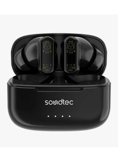 Porodo Soundtec TWS Transparent Earbuds with ANC & ENC and Touch Control / Deep Bass / 7H Play Time - Black  - Image 3
