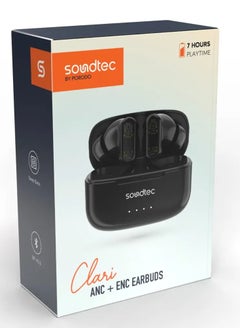 Porodo Soundtec TWS Transparent Earbuds with ANC & ENC and Touch Control / Deep Bass / 7H Play Time - Black  - Image 5