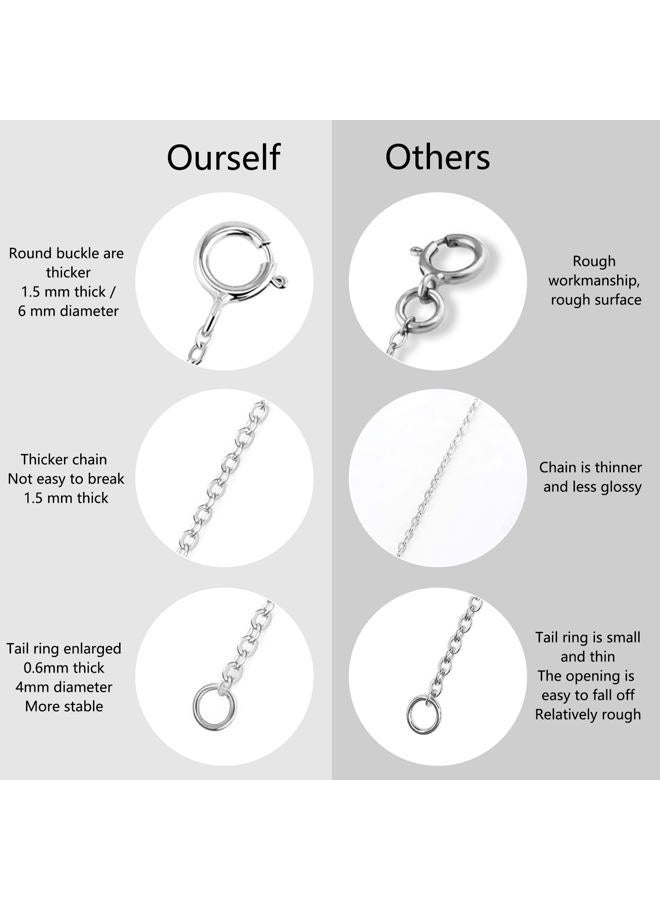 ALEXCRAFT Bracelet Extender Durable White Gold Extenders for Necklace Bracelet Anklet Extension Chains Necklace Extender（1 2 3 inch） - Image 2