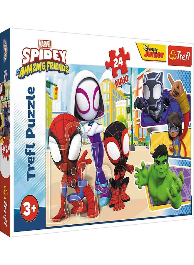 Trefl - Spidey Amazing Friends 24 Piece Jigsaw Puzzle- 14348 - Image 1