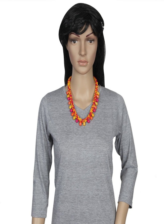 دي سي أيه قلادة نسائية من الزجاج متعدد الألوان (أصفر) - Image 2