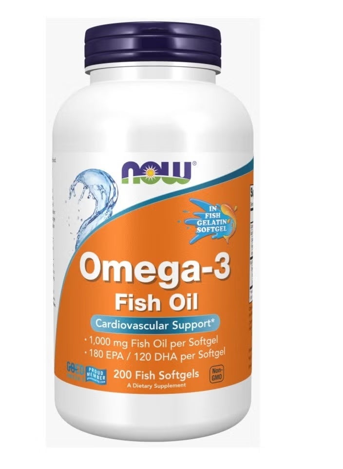 now Omega 3 Fish Oil 200 Softgels - Image 1