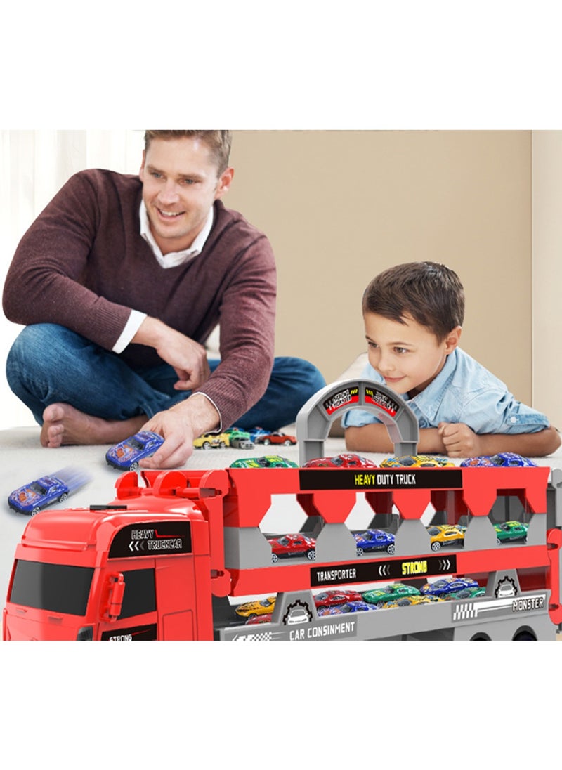 Generic - Deformed Track Toy Car, Foldable Track Storage, Ejection car, With Eight Small Cars - Image 1
