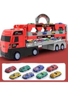 Deformed Track Toy Car, Foldable Track Storage, Ejection car, With Eight Small Cars