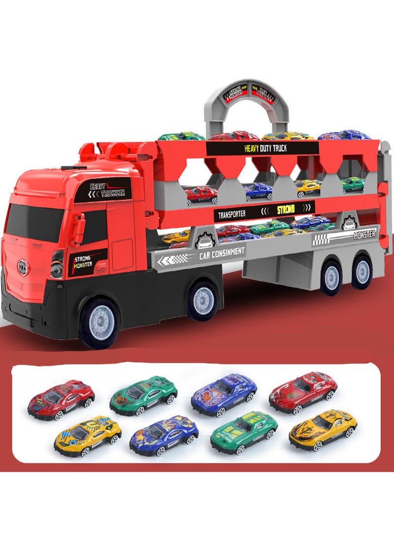 Generic - Deformed Track Toy Car, Foldable Track Storage, Ejection car, With Eight Small Cars - Image 1