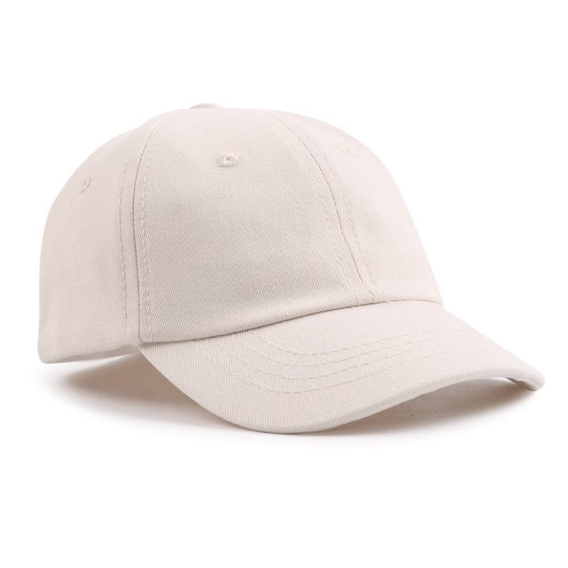 Plain Toddler Baseball Hat Unisex Cotton Kids Trucker Hat Adjustable Baby Boys Sun Caps Girls Baseball Cap 15Y 52cm25Y Beige