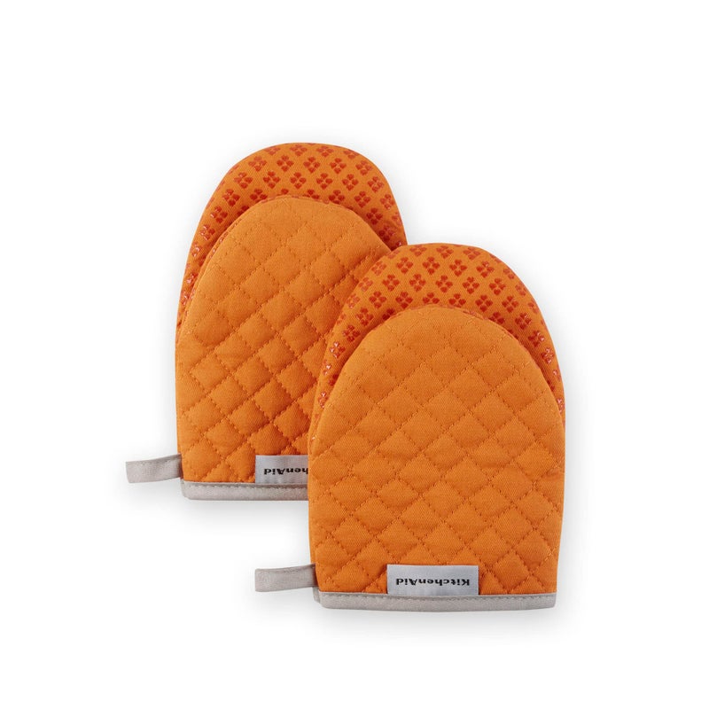KitchenAid Asteroid Mini Oven Mitt  5.5""x8""  Honey 2 Count - Image 1