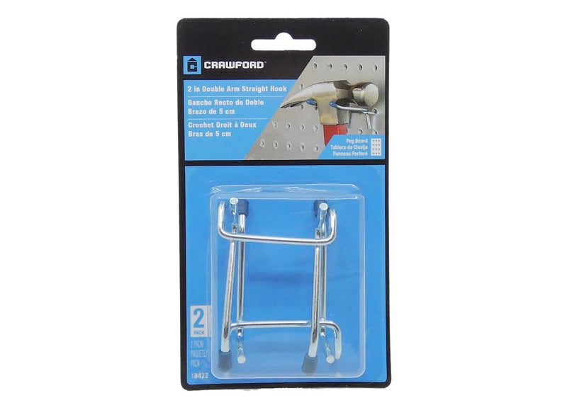 Crawford PROD DIV of JARDEN Safety 18422 2-Double Arm Peg Hook, 1/8-Inch, 2-Pack - Image 3