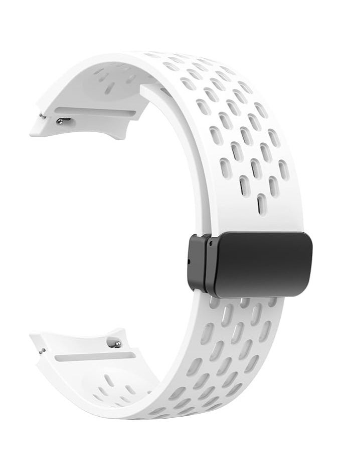 TIGER No Gap Watch Band for Samsung Galaxy Watch 7 40mm 44mm/Watch 6 Classic 43mm 47mm/Watch 5 Pro 45mm/Watch 4 Classic 42mm 46mm/Watch 6/5/4 40mm 44mm, 20mm Breathable Silicone Sport Bands - Image 1