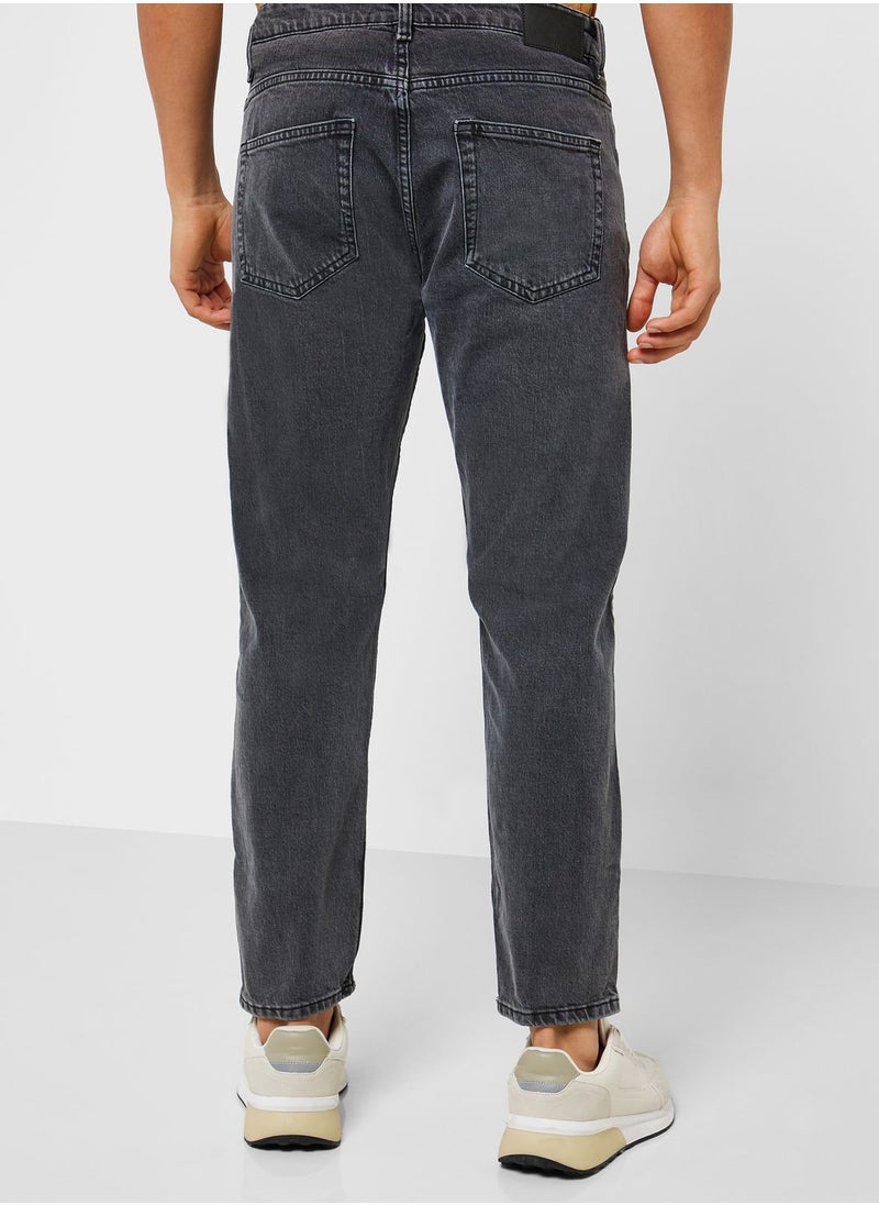 Mango Man - Rinse Wash Straight Fit Jeans - Image 1