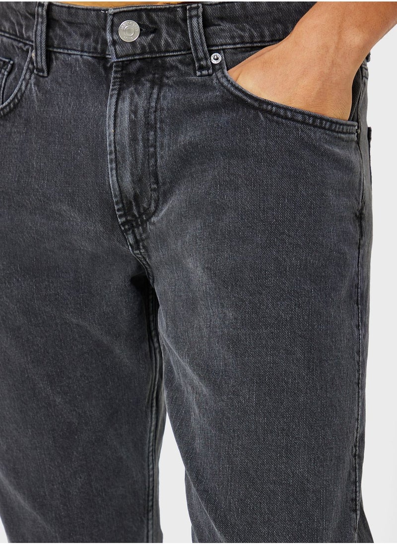 Mango Man - Rinse Wash Straight Fit Jeans - Image 1