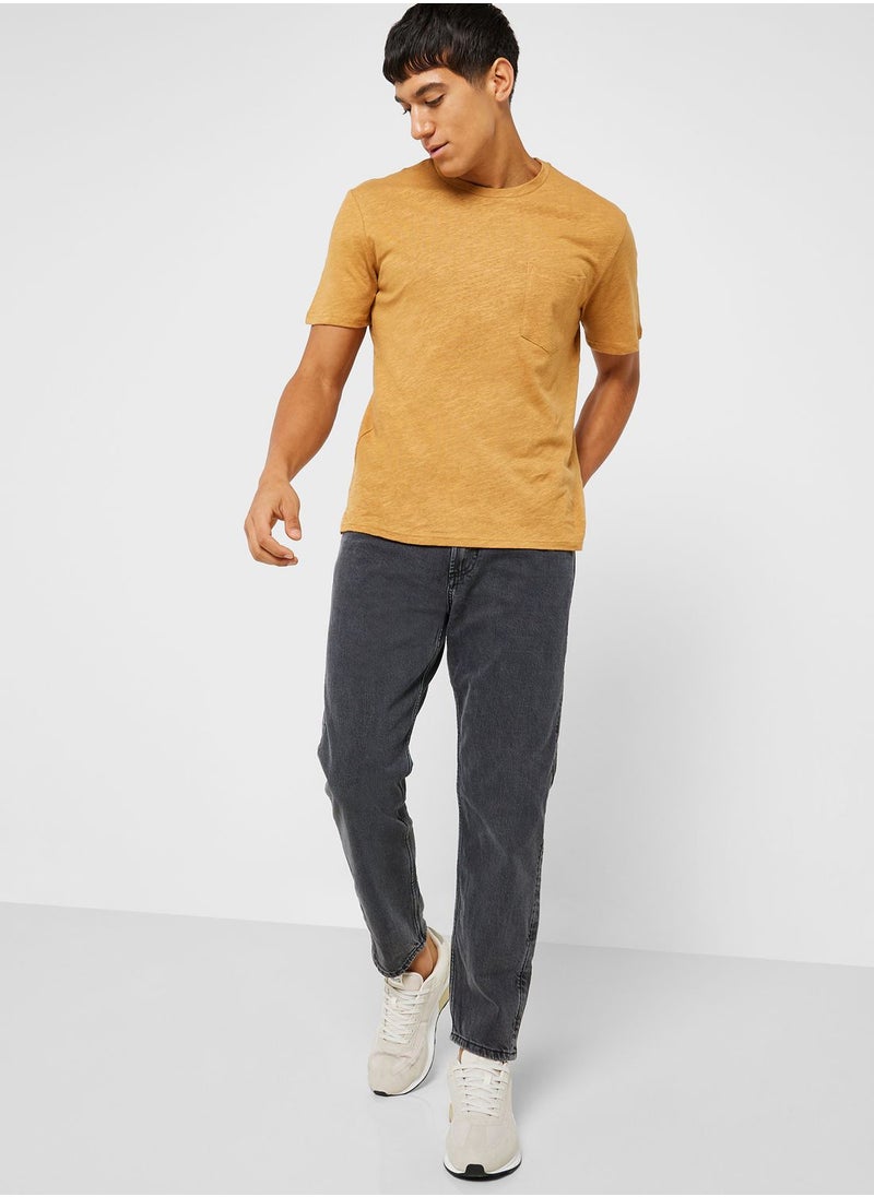 Mango Man - Rinse Wash Straight Fit Jeans - Image 1