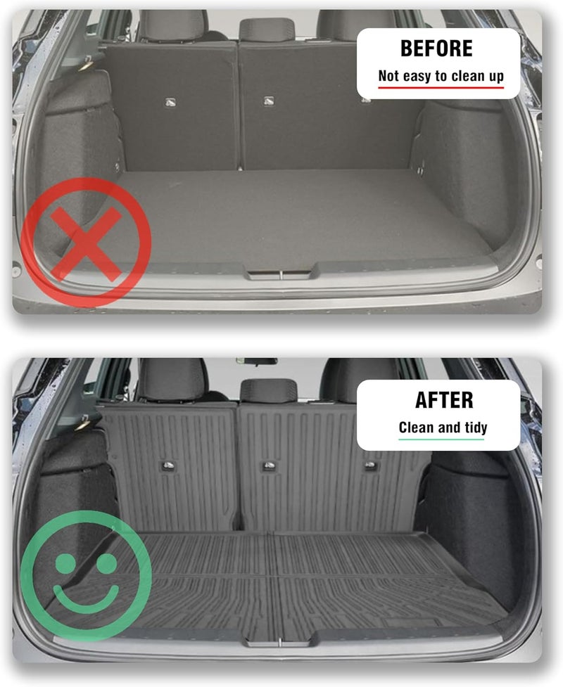 YEBOOCA Cargo Liner for 2025 Nissan Kicks - Trunk Mat and Back Seat Cover Protector - Image 3