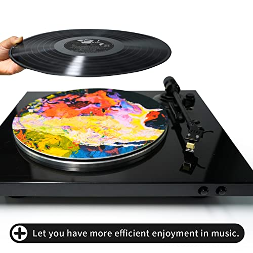 sdroceRyaM 3mm Turntable Mat, Slipmat Anti-Static for 12 Inches LP Vinyl Record High-Fidelity Audiophile Acoustic Sound Support, Help Reduce Noise Due to Static and Dust (Mixed Color) - Image 5