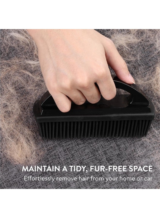 Navaris Navaris Pet Hair Remover Brush - for Multiple Surfaces Including Furniture, Carpets, Clothes - Dog and Cat Quick Easy Fur Remover with Handle - 15.5 x 8.5 x 5cm (6.1" x 3.3" x 2")  - Image 2