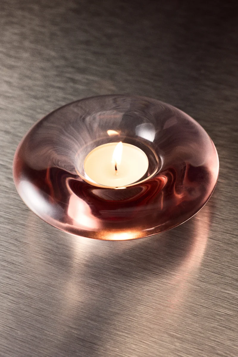 H&M Glass tealight holder
