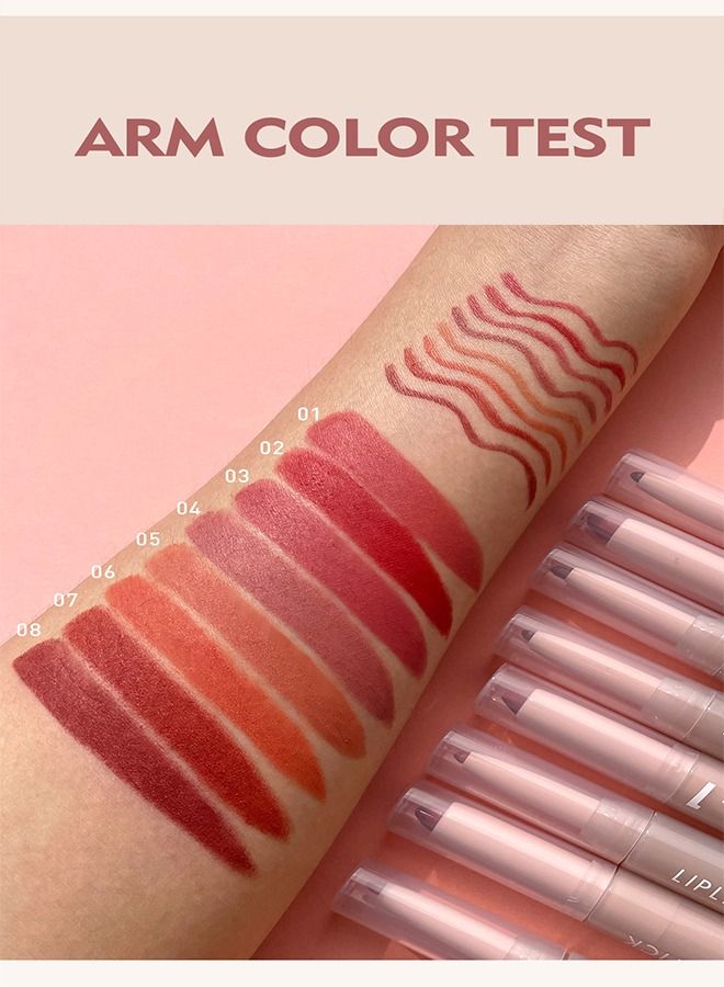 بوداير 2 في 1 أحمر شفاه غير لامع وكاشف شفاه ثنائي، تتميز أداة المكياج بأحمر شفاه ملتف وبطانة شفاه لارتداء طويل، تجعل شفتيك أكثر سلاسة وتجعل الشفاه طبيعية (01) - Image 5