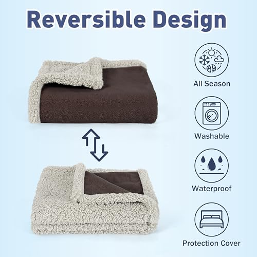 Kritter Planet Waterproof Dog Blanket, Reversible Water Proof Pet Blanket for Couch, Bed & Sofa, Washable Couch Covers for Large Dogs - Protects Furniture from Fur, Dirt, and Accidents - Image 2