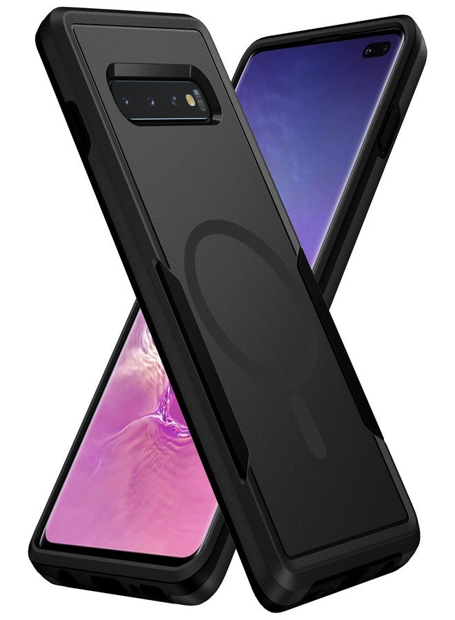 Teayoha for Samsung Galaxy S10 Plus Case,[Compatible with Magsafe] [Military Grade Drop Tested] Shockproof Magnetic Tough Rugged Protective Phone Case -6.4 inch (Black) - Image 1