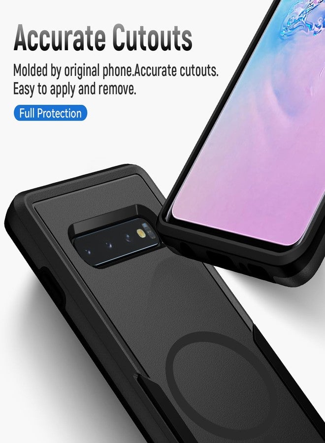 Teayoha for Samsung Galaxy S10 Plus Case,[Compatible with Magsafe] [Military Grade Drop Tested] Shockproof Magnetic Tough Rugged Protective Phone Case -6.4 inch (Black) - Image 5