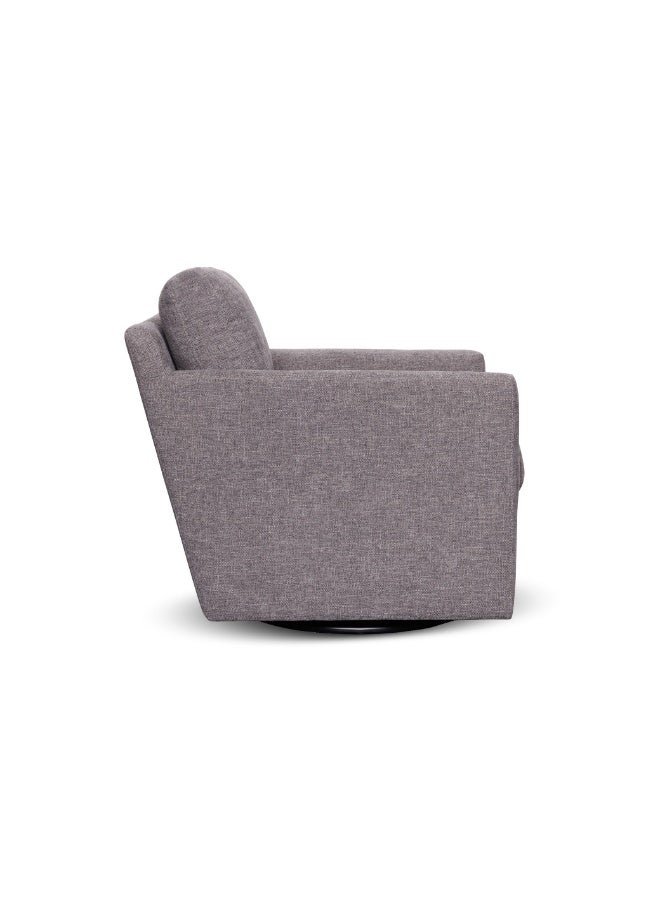 روتاي كرسي روتاي هاريس الدوار | كرسي دوار بزاوية 360 درجة بتصميم مدمج، تنجيد ناعم باللون الرمادي الحجري ومقعد مبطن، مناسب لغرف المعيشة وغرف النوم والصالة (بيوتر) - Image 3