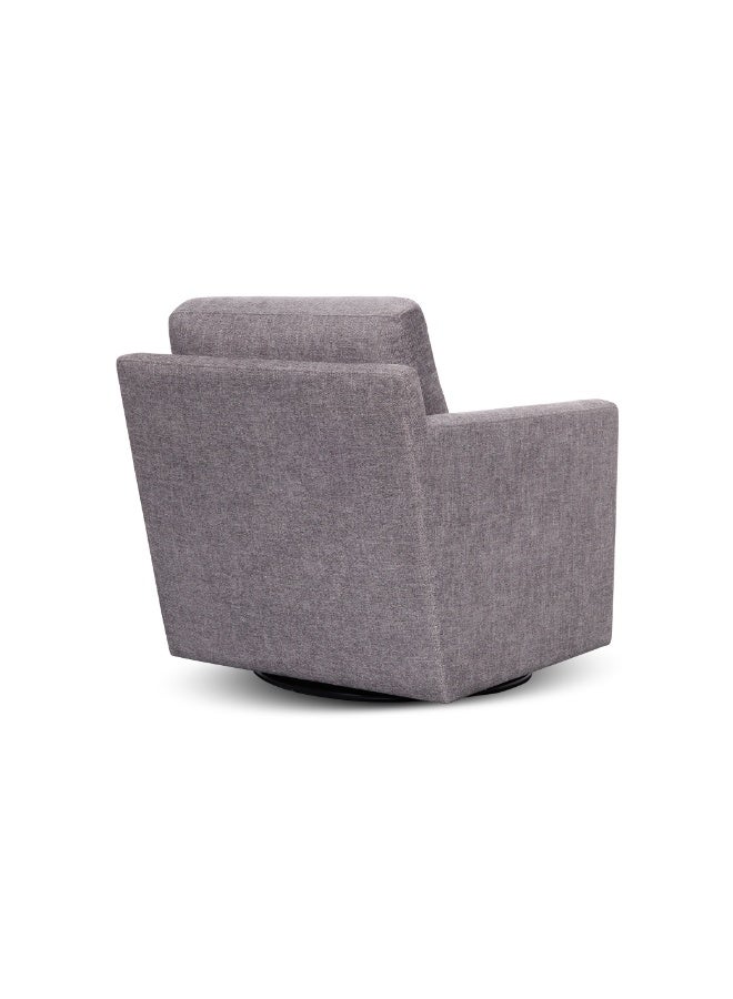 روتاي كرسي روتاي هاريس الدوار | كرسي دوار بزاوية 360 درجة بتصميم مدمج، تنجيد ناعم باللون الرمادي الحجري ومقعد مبطن، مناسب لغرف المعيشة وغرف النوم والصالة (بيوتر) - Image 4