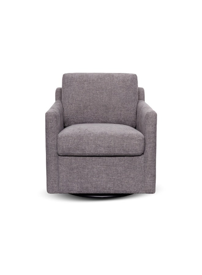 روتاي كرسي روتاي هاريس الدوار | كرسي دوار بزاوية 360 درجة بتصميم مدمج، تنجيد ناعم باللون الرمادي الحجري ومقعد مبطن، مناسب لغرف المعيشة وغرف النوم والصالة (بيوتر) - Image 2