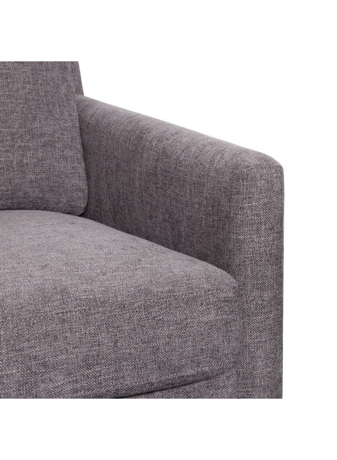 روتاي كرسي روتاي هاريس الدوار | كرسي دوار بزاوية 360 درجة بتصميم مدمج، تنجيد ناعم باللون الرمادي الحجري ومقعد مبطن، مناسب لغرف المعيشة وغرف النوم والصالة (بيوتر) - Image 5