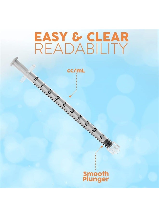 Care Touch CTSLL1-VC Syringe with Luer Lock Tip, 1ml, 100 Syringes without a Needle - Image 5