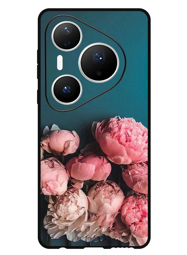 Theodor Case Compatible with Huawei Pura 80 Pro Plus 6.8 Inch Protection Shockproof Bumper Cover Flowers - Image 1