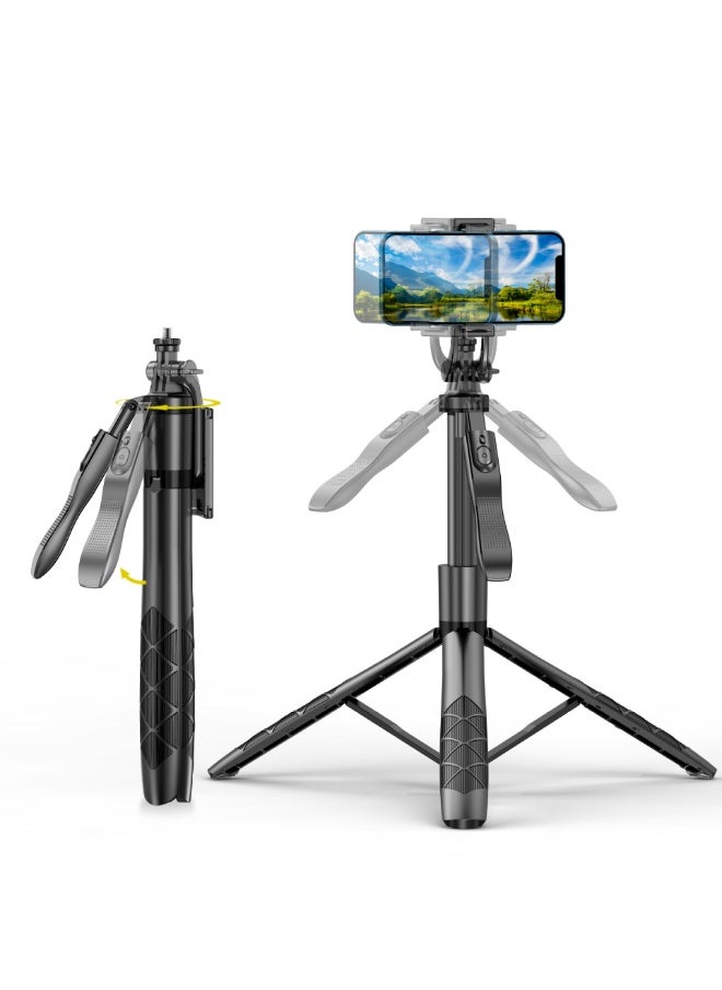 Generic Mobile Bluetooth selfie stick, landing live anti-shake retractable tripod, mobile phone stand, photo artifact  - Image 1