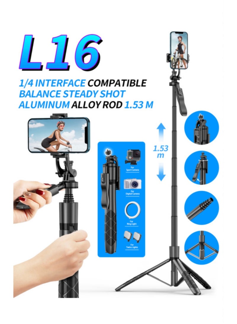 Generic Mobile Bluetooth selfie stick, landing live anti-shake retractable tripod, mobile phone stand, photo artifact  - Image 2